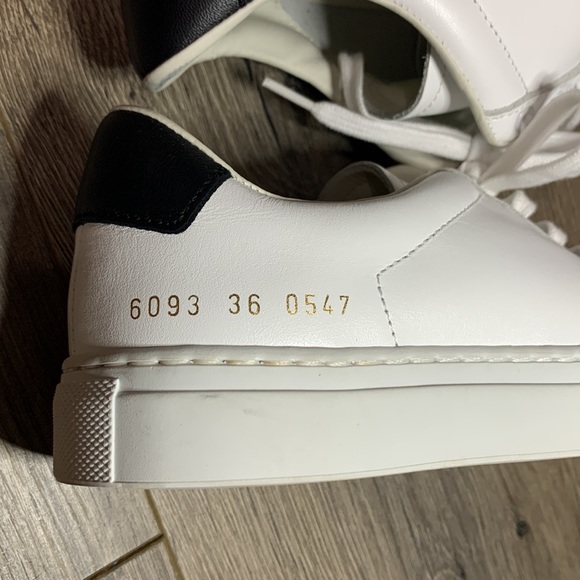Common Projects White and Black Sneakers - Picture 8 of 10